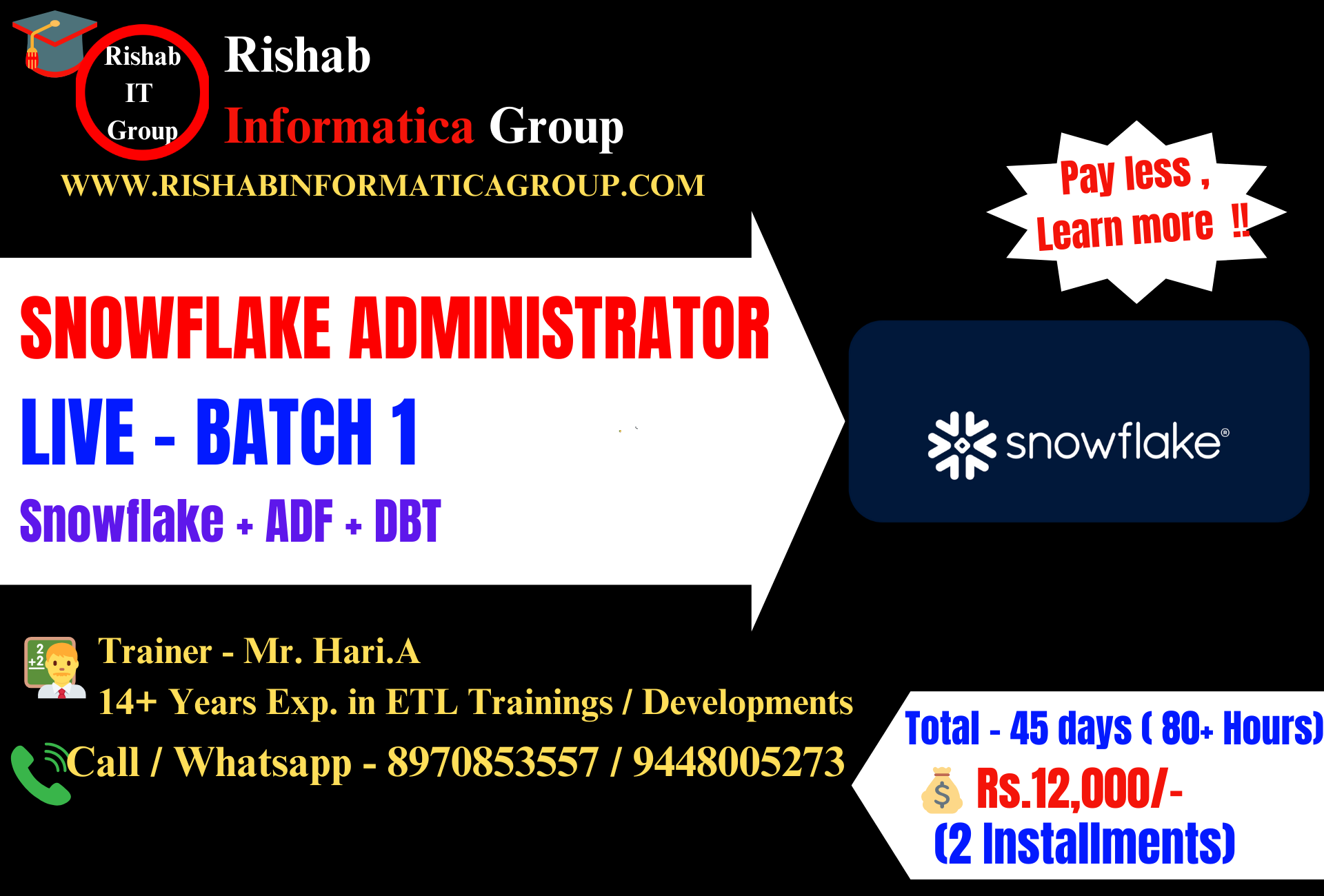 🔴 Live | Snowflake Administration - Online Training